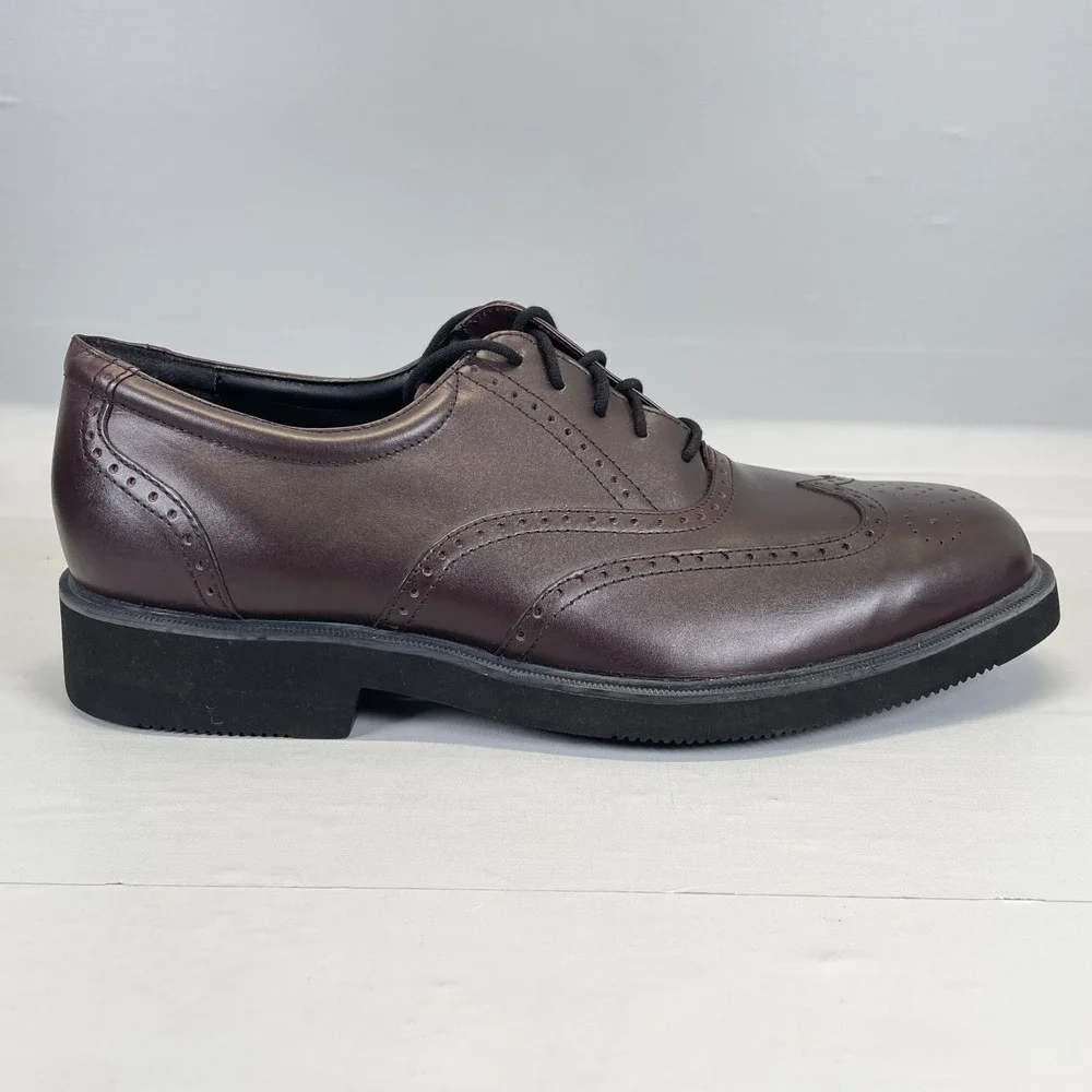 Dressports by Rockport Wingtip Oxford Shoes Mens Size 10.5 Burgundy Leather